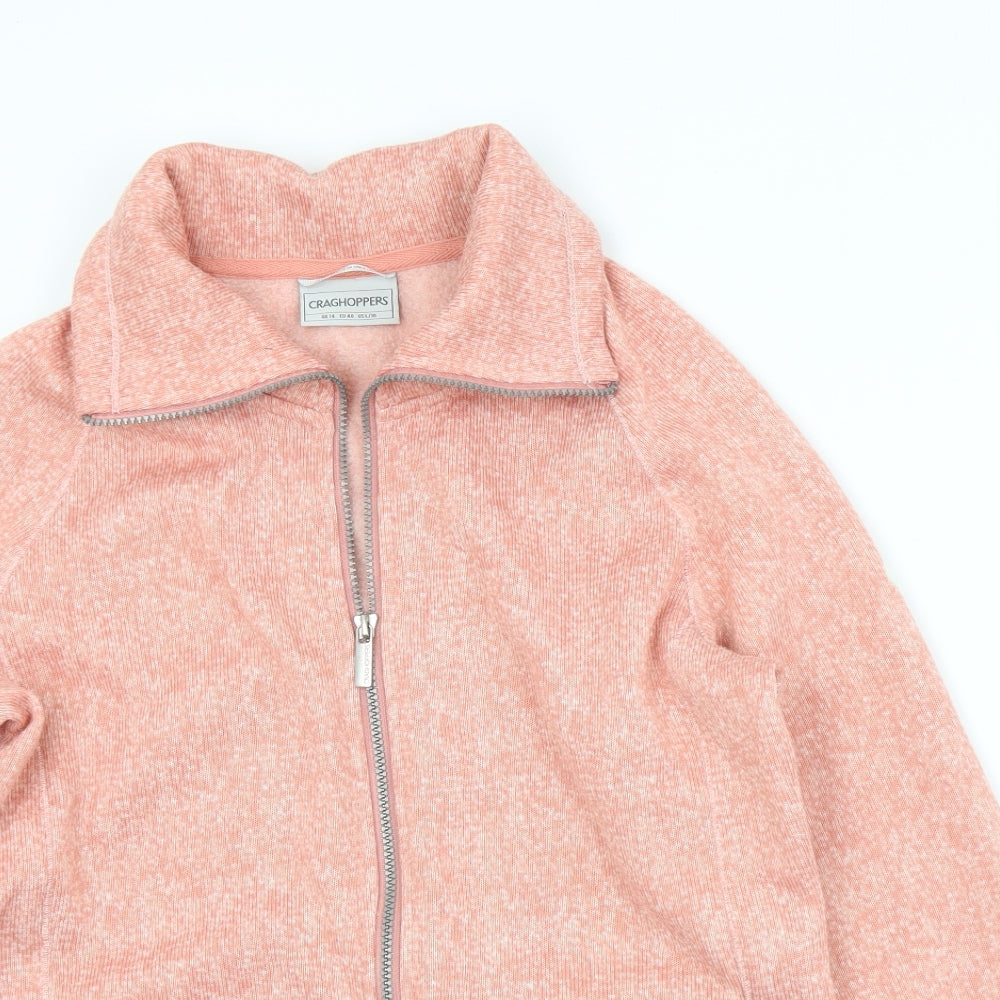 Craghoppers Womens Pink Collared  Polyester Full Zip Jumper Size 14