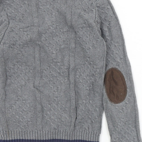 Jarvis Archer Boys Grey V-Neck  Cotton Cardigan Jumper Size 5-6 Years  Button