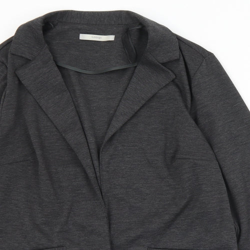 George Womens Grey Collared  Polyester Cardigan Jumper Size 14