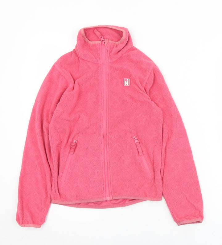 Hi Gear Girls Pink Geometric Jacket Size 7-8 Years Zip