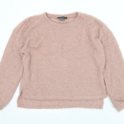 Primark Womens Pink Crew Neck  Polyester Pullover Jumper Size 6   - 6/8