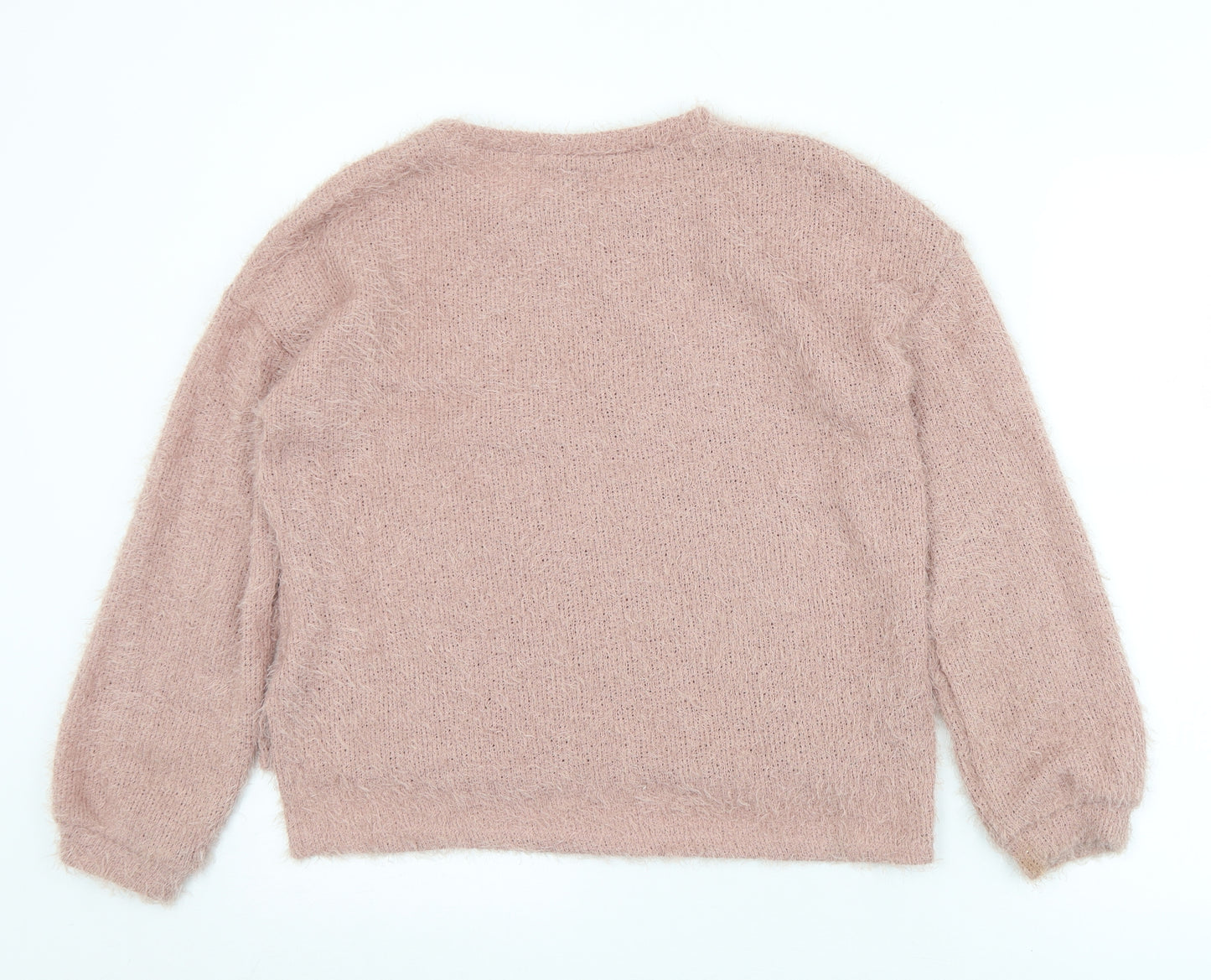 Primark Womens Pink Crew Neck  Polyester Pullover Jumper Size 6   - 6/8
