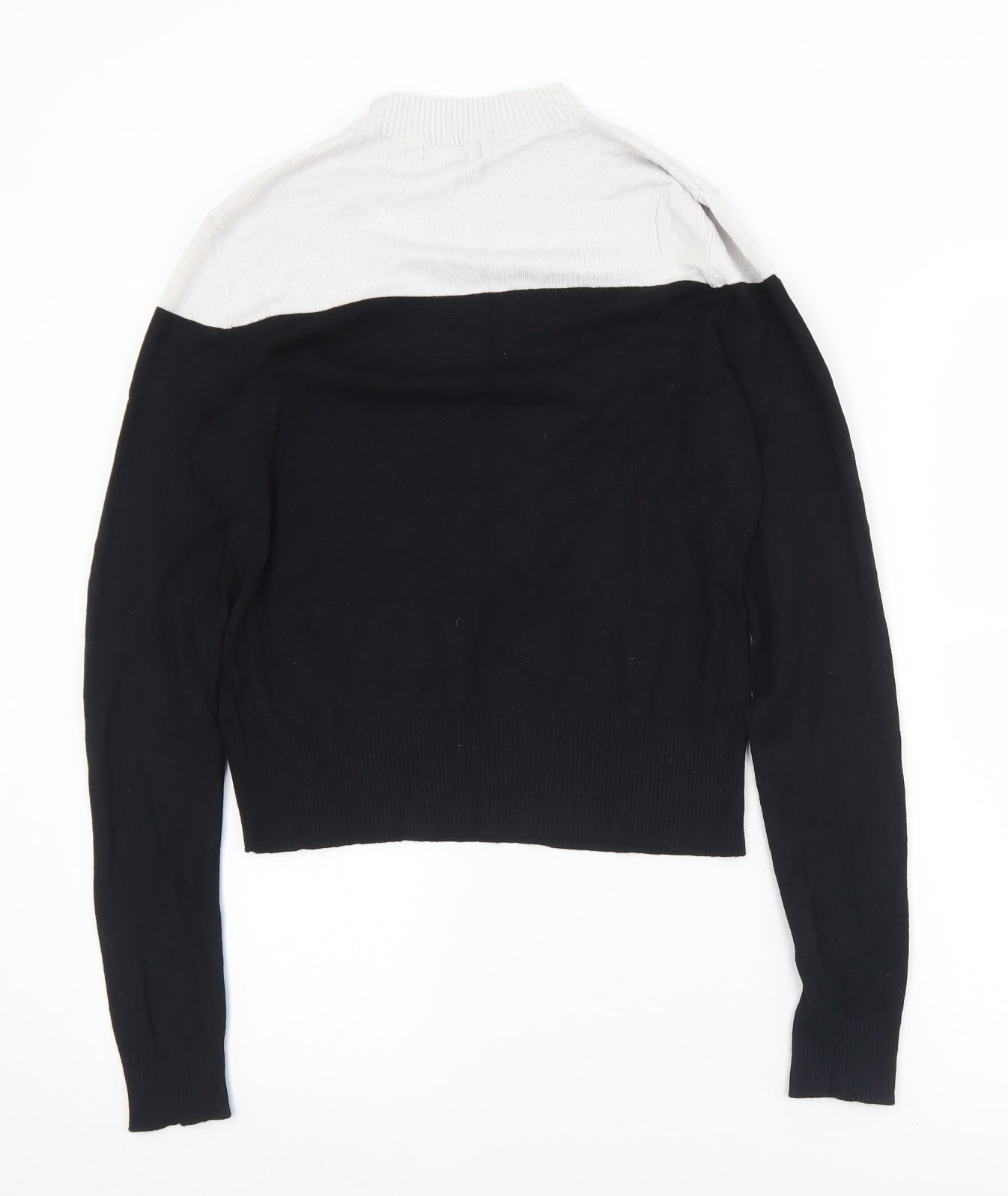 New Look Womens Black Mock Neck  Viscose Pullover Jumper Size 14
