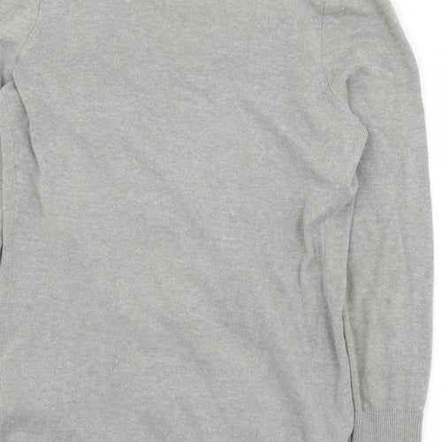 B.C. Best Connections Womens Grey V-Neck  Cotton Cardigan Jumper Size 12