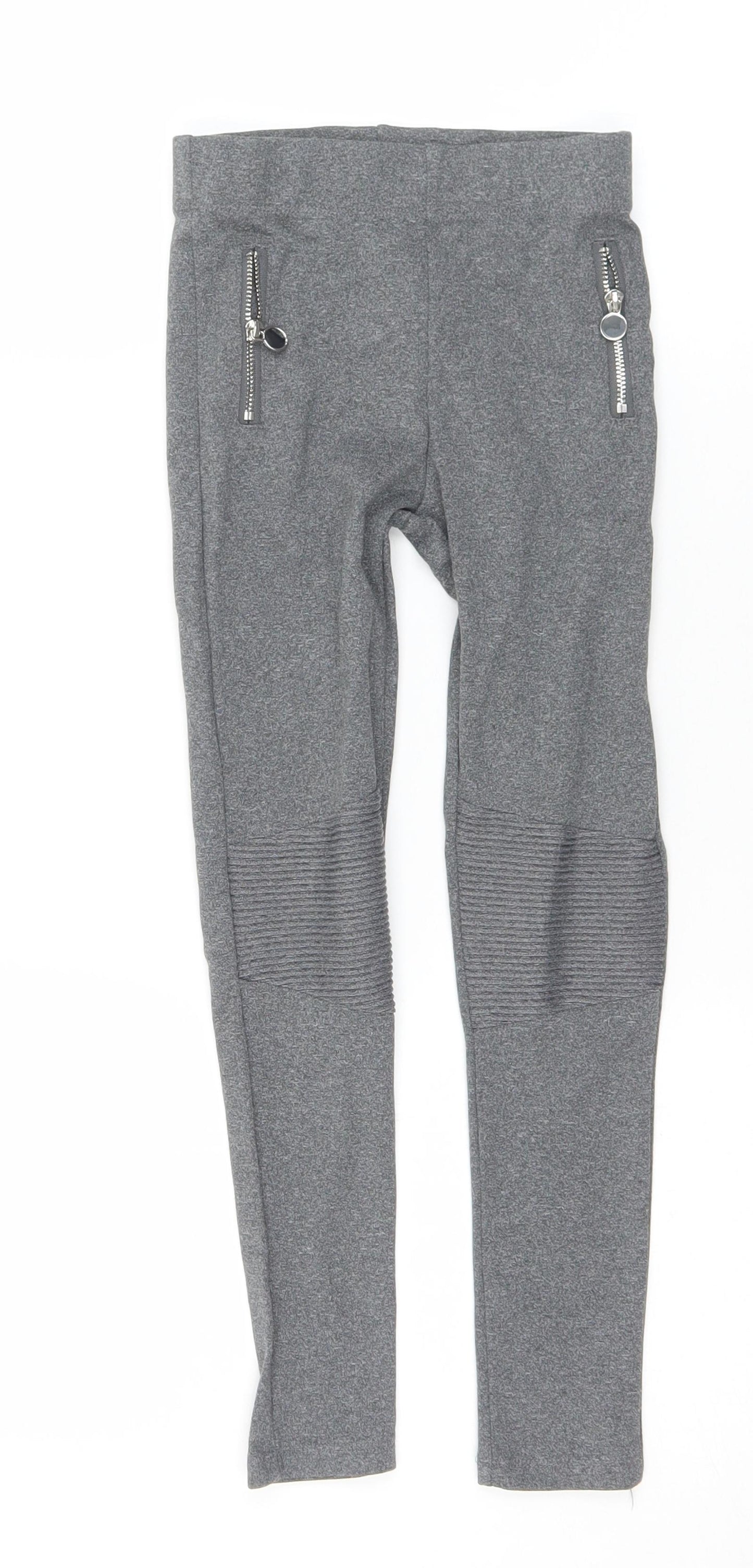 F&F Girls Grey  Polyester Jogger Trousers Size 7-8 Years  Regular
