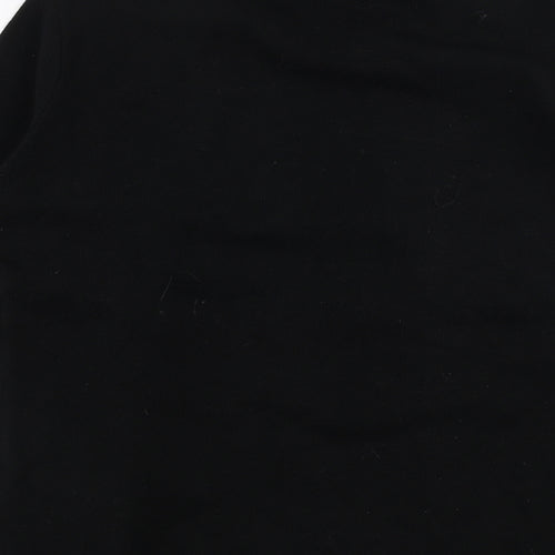 Envy Womens Black Round Neck Striped Acrylic Cardigan Jumper Size M