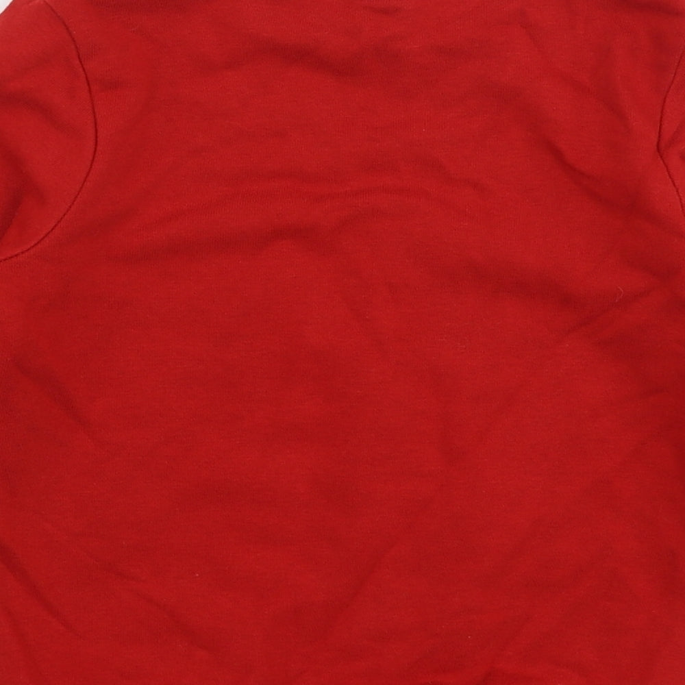 TU Boys Red  Cotton Pullover Sweatshirt Size 4 Years  Pullover - Christmas Reindeer