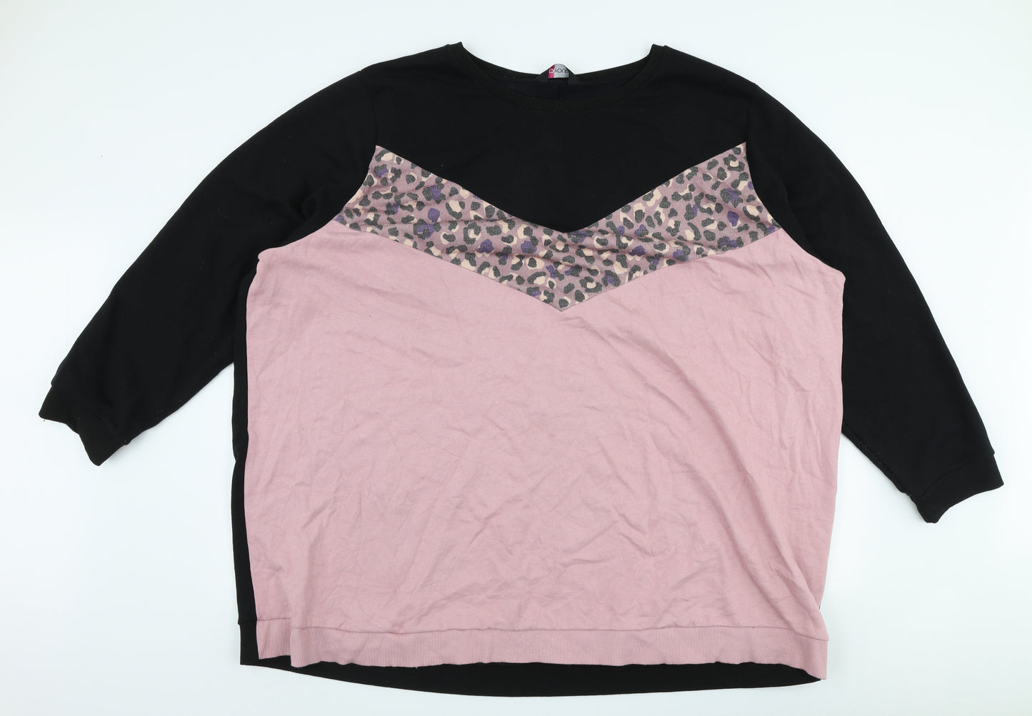 Yours Womens Multicoloured Animal Print Cotton Pullover Sweatshirt Size 30  Pullover