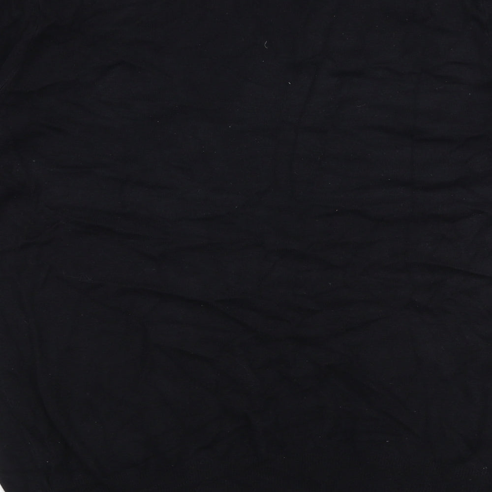 George Womens Black V-Neck  Viscose Pullover Jumper Size 16