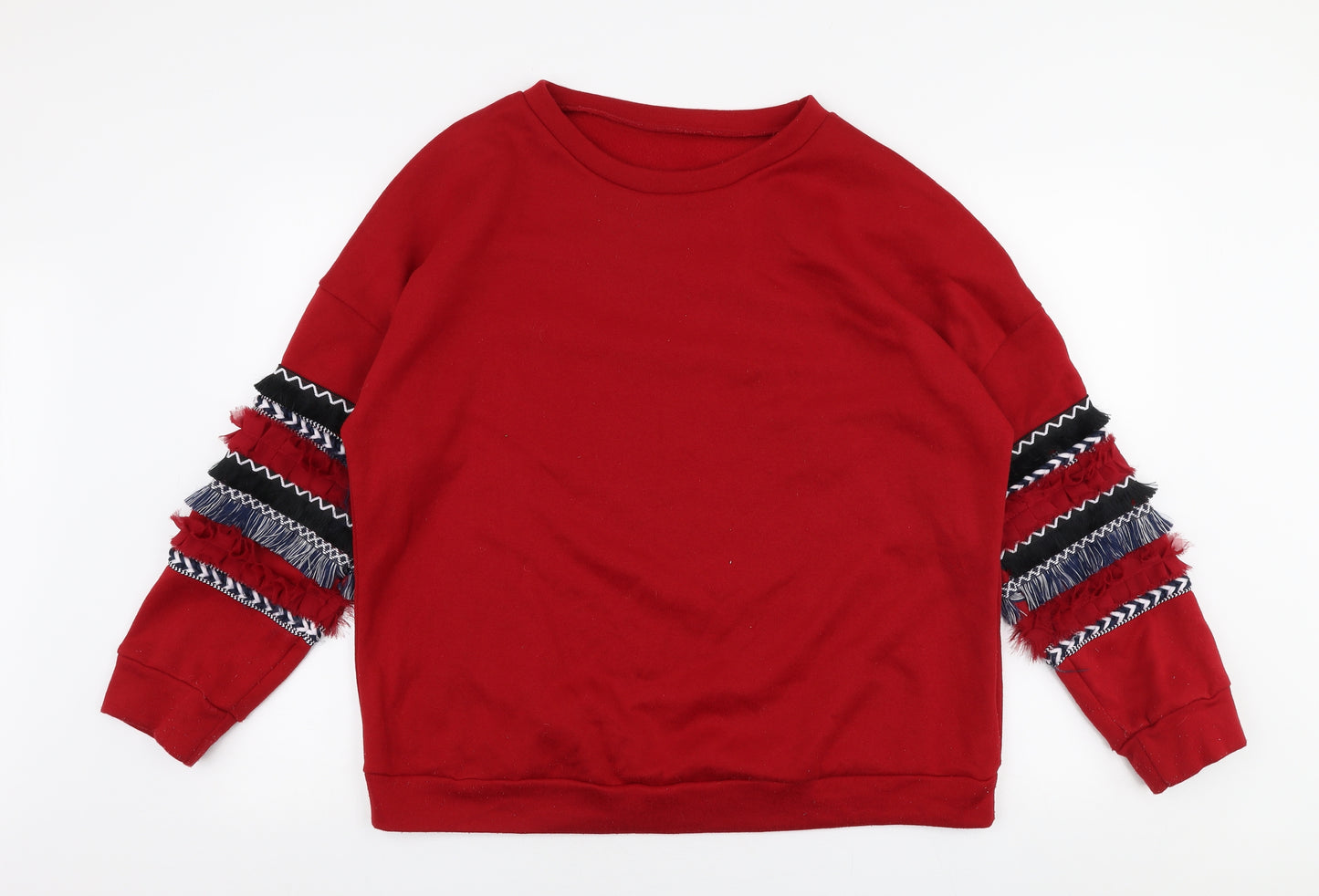 SheIn Womens Red  Polyester Pullover Sweatshirt Size XL  Pullover