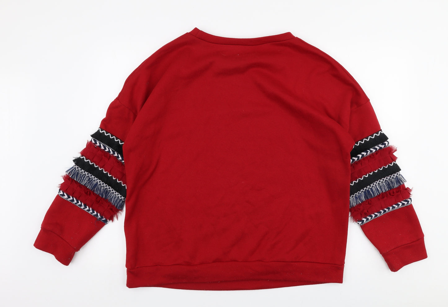 SheIn Womens Red  Polyester Pullover Sweatshirt Size XL  Pullover