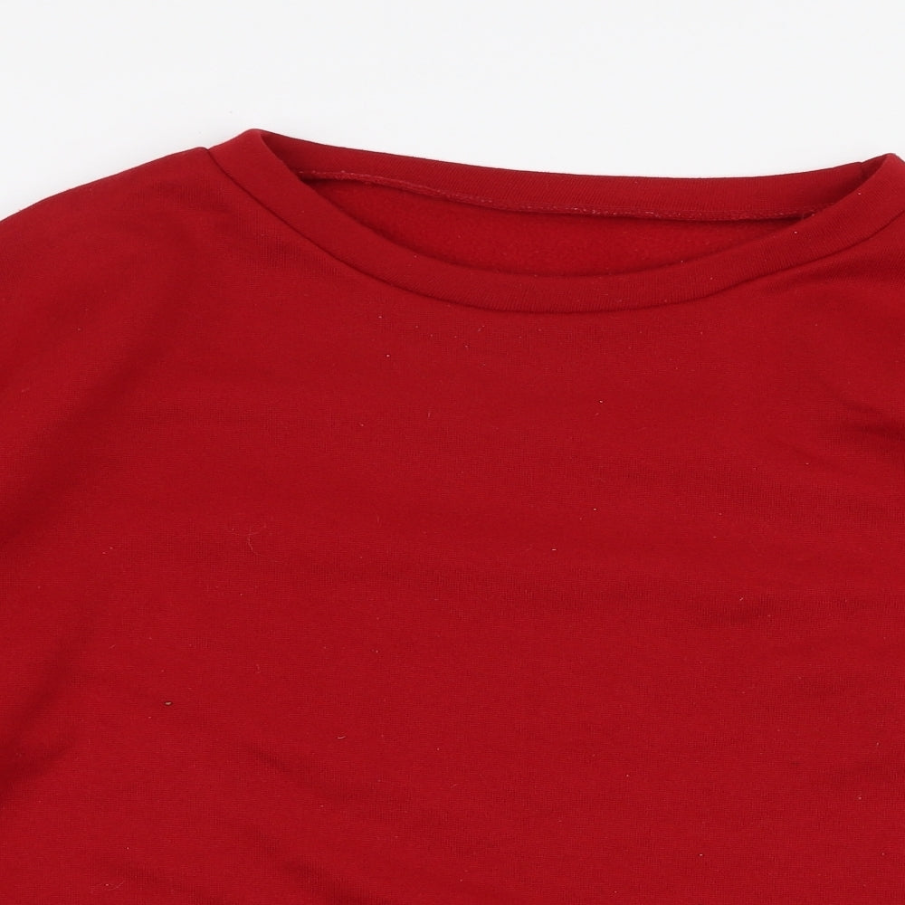 SheIn Womens Red  Polyester Pullover Sweatshirt Size XL  Pullover
