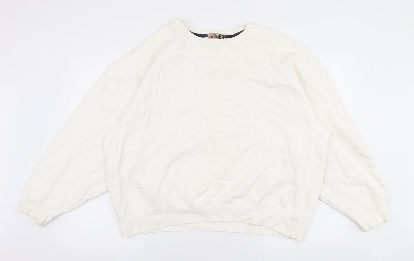 Russell Athletic Mens White  Cotton Pullover Sweatshirt Size XL