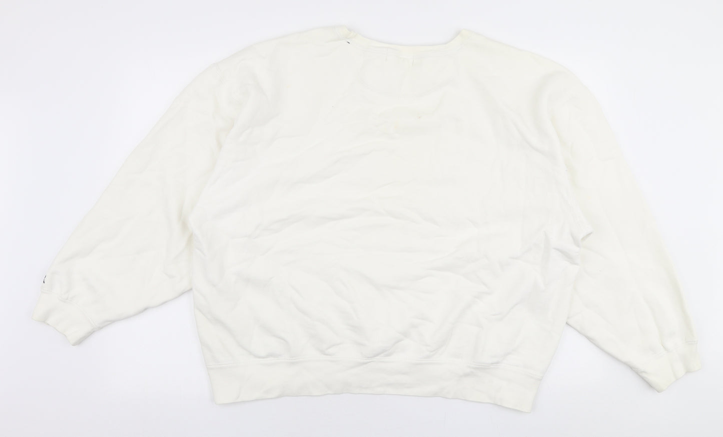 Russell Athletic Mens White  Cotton Pullover Sweatshirt Size XL