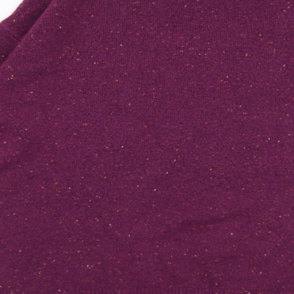 Nutmeg Womens Purple High Neck  Acrylic Pullover Jumper Size 16