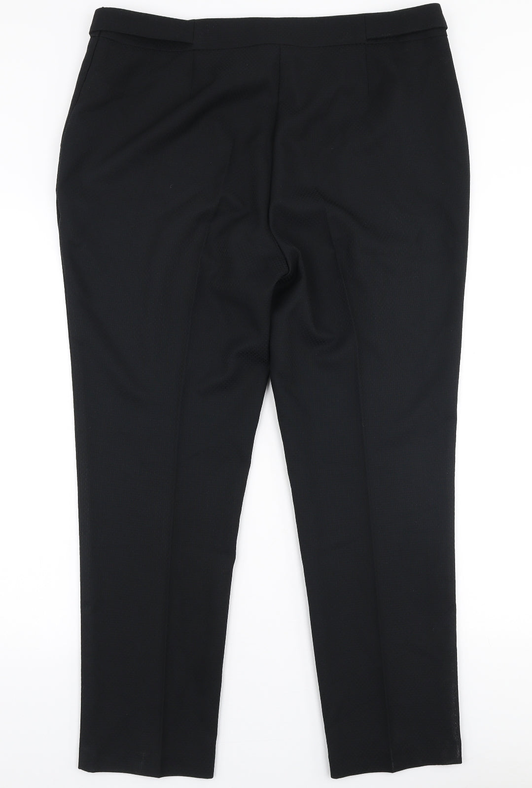 F&F Womens Black  Polyester Trousers  Size 16 L28 in Regular Zip