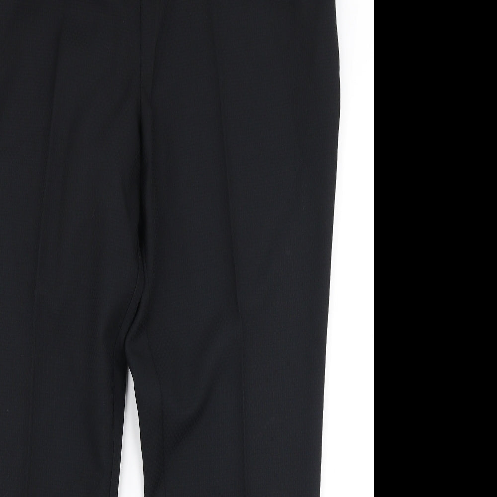 F&F Womens Black  Polyester Trousers  Size 16 L28 in Regular Zip