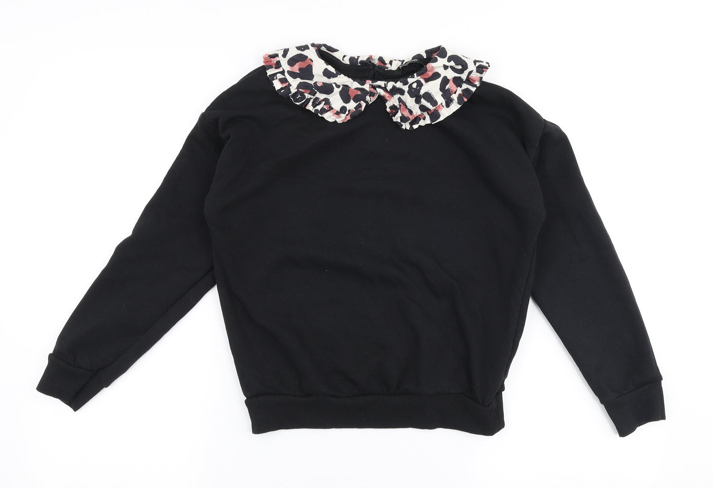 George Girls Black  Cotton Pullover Sweatshirt Size 9-10 Years  Pullover