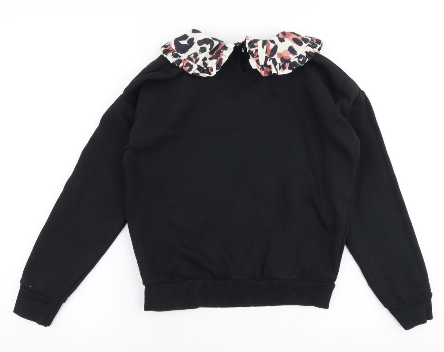George Girls Black  Cotton Pullover Sweatshirt Size 9-10 Years  Pullover