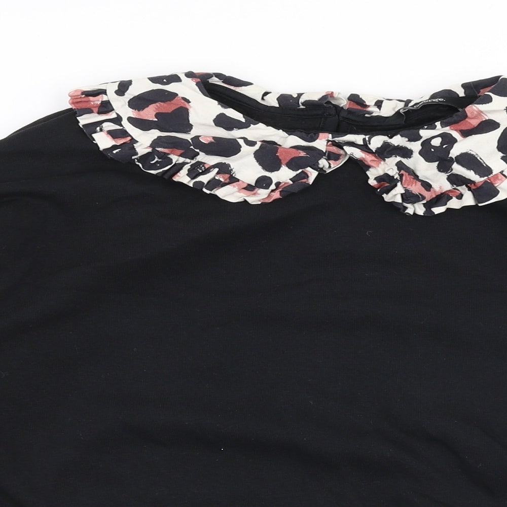 George Girls Black  Cotton Pullover Sweatshirt Size 9-10 Years  Pullover
