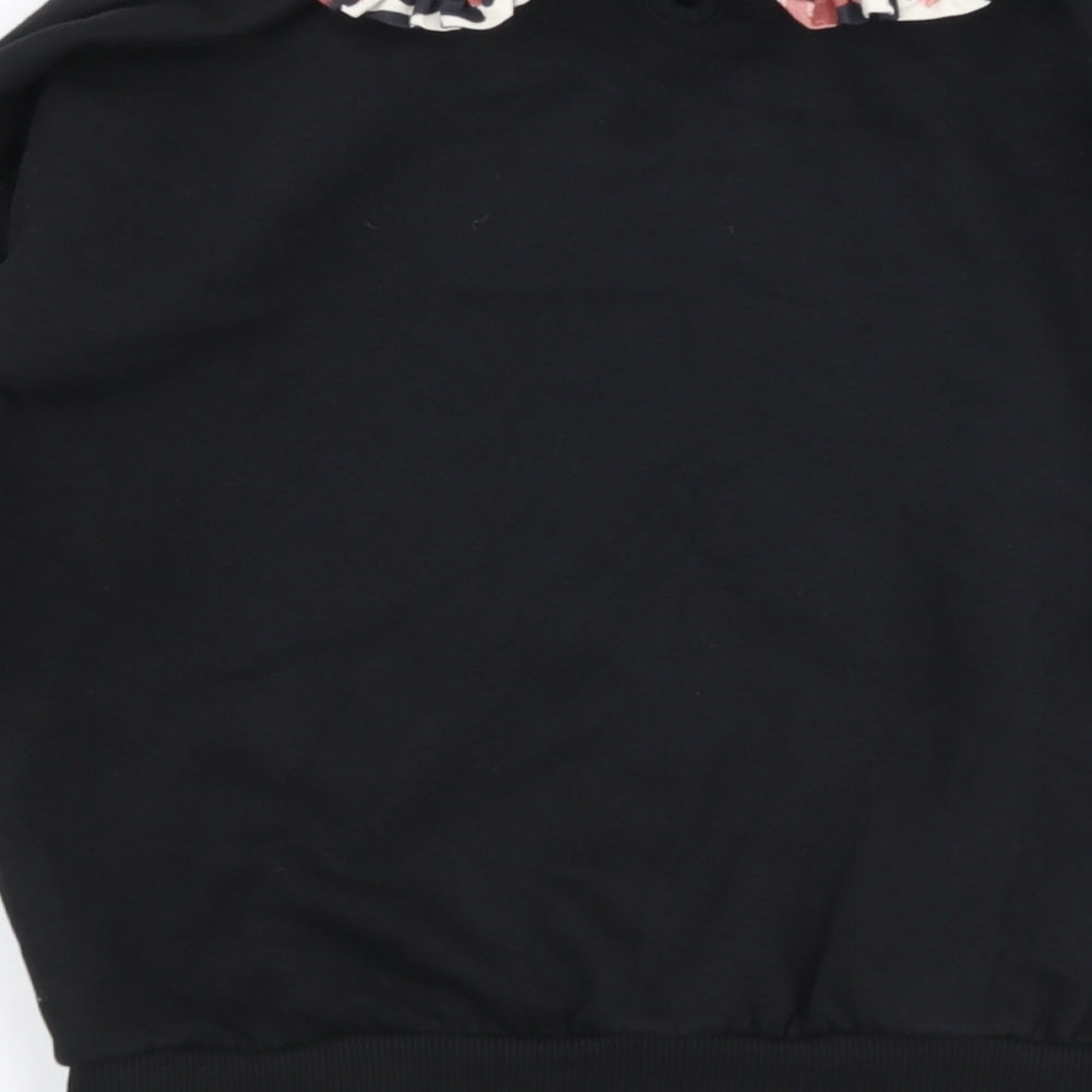 George Girls Black  Cotton Pullover Sweatshirt Size 9-10 Years  Pullover