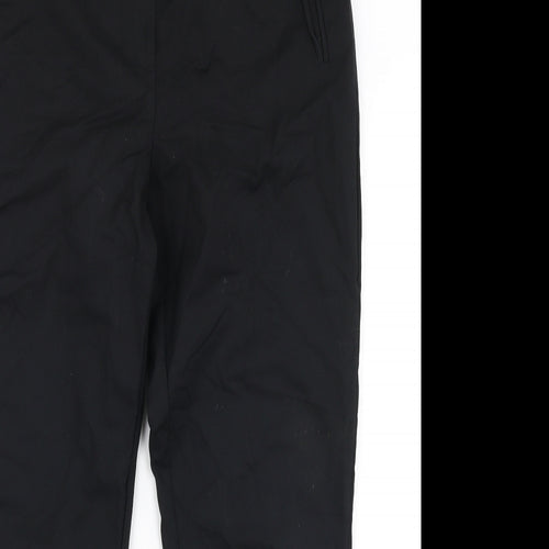 F&F Womens Black  Polyester Trousers  Size 14 L27 in Slim Zip