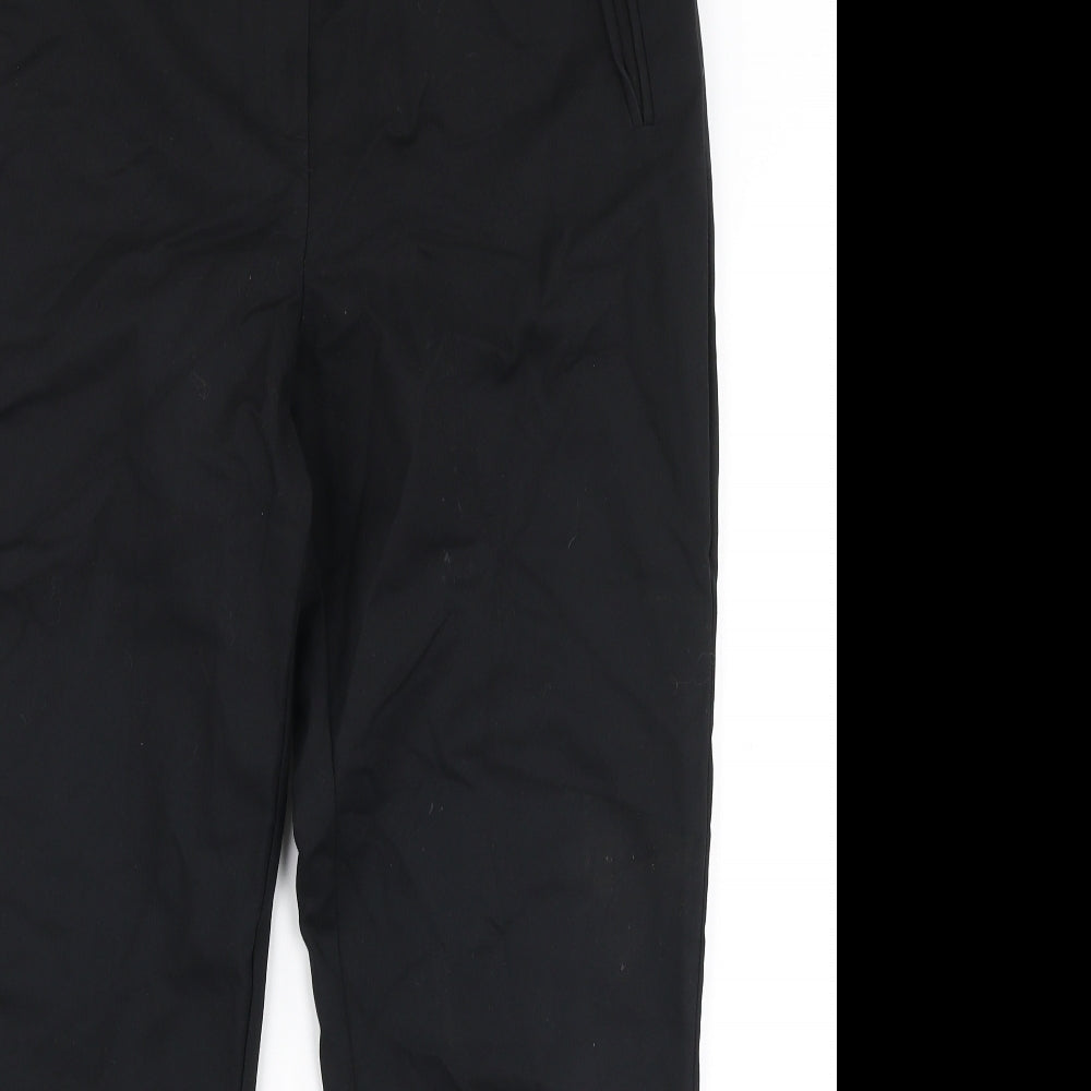 F&F Womens Black  Polyester Trousers  Size 14 L27 in Slim Zip