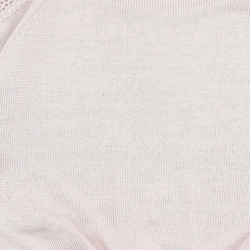 Marks and Spencer Womens Pink Round Neck  Polyester Pullover Jumper Size 10