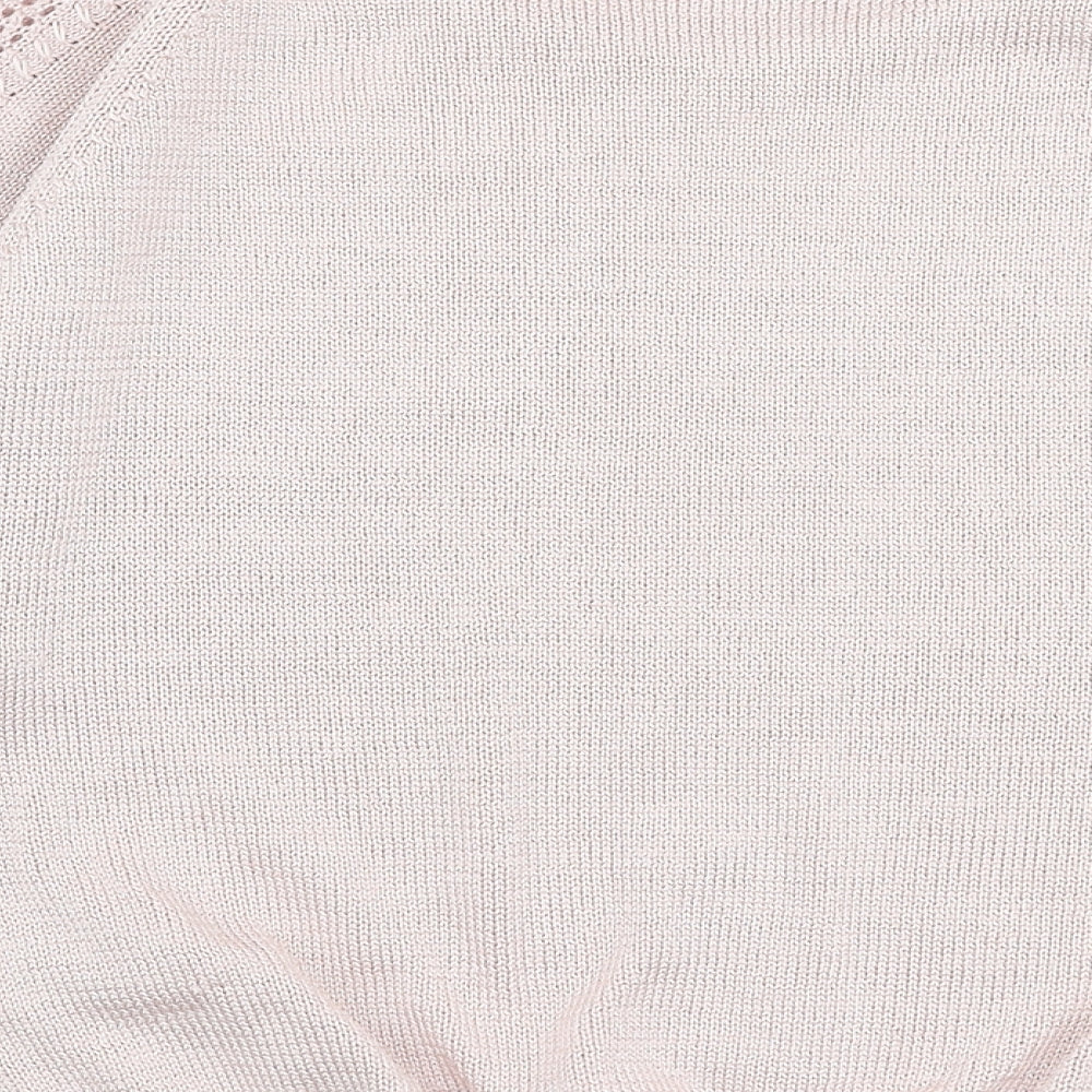 Marks and Spencer Womens Pink Round Neck  Polyester Pullover Jumper Size 10
