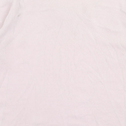 Bonmarche Womens Pink V-Neck  Polyester Pullover Jumper Size S