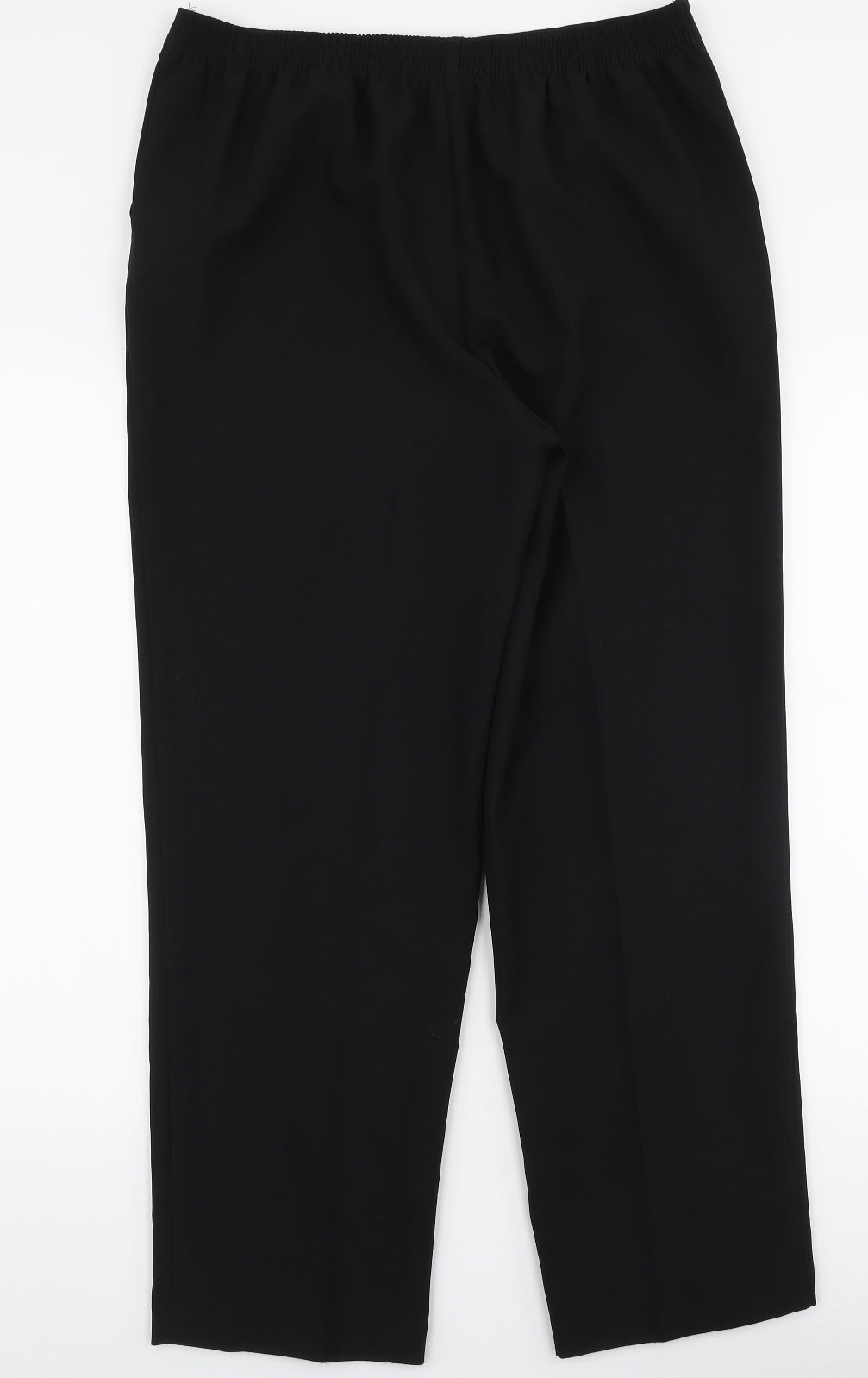 Isle Essentials Womens Black  Polyester Trousers  Size 14 L28 in Regular