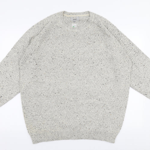 Preworn Mens Beige Round Neck  Polyester Pullover Jumper Size 2XL