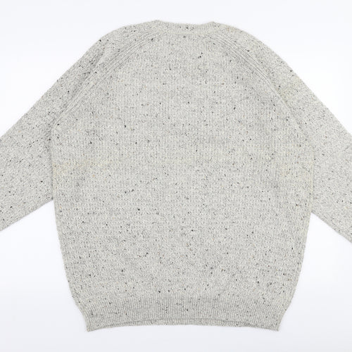 Preworn Mens Beige Round Neck  Polyester Pullover Jumper Size 2XL