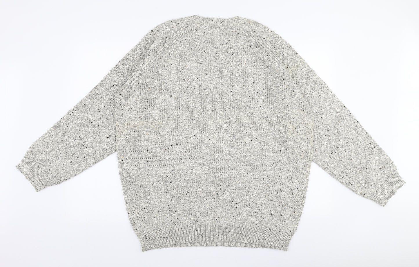 Preworn Mens Beige Round Neck  Polyester Pullover Jumper Size 2XL