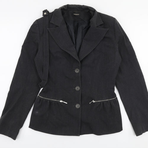 Sinequanone  Womens Grey   Jacket Blazer Size 8  Button