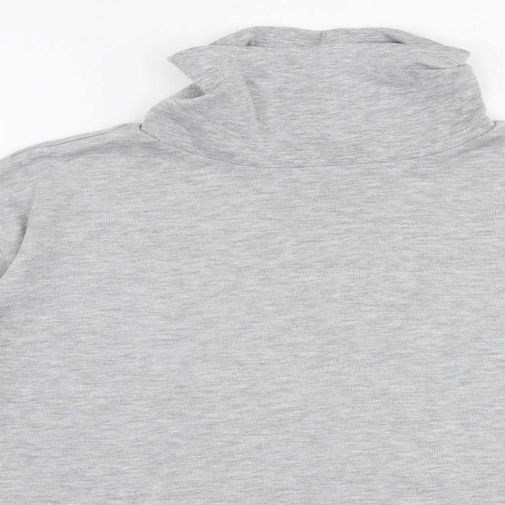 Primark Womens Grey  Polyester Jersey T-Shirt Size 18 High Neck