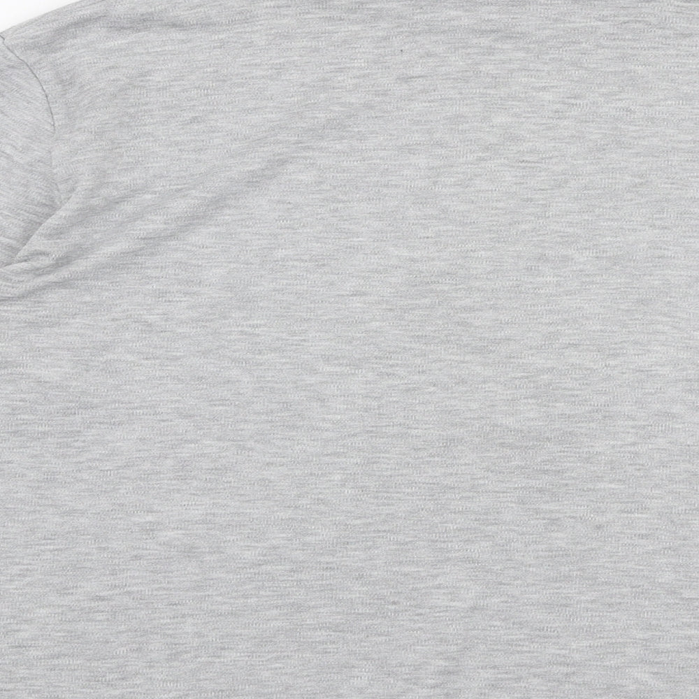 Primark Womens Grey  Polyester Jersey T-Shirt Size 18 High Neck