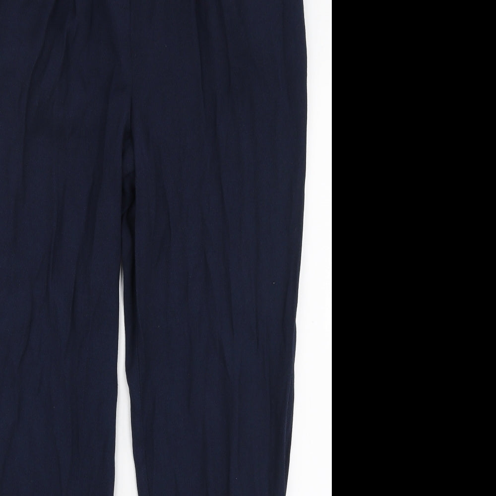 TU Womens Blue  Polyester Trousers  Size 10 L28 in Slim Zip