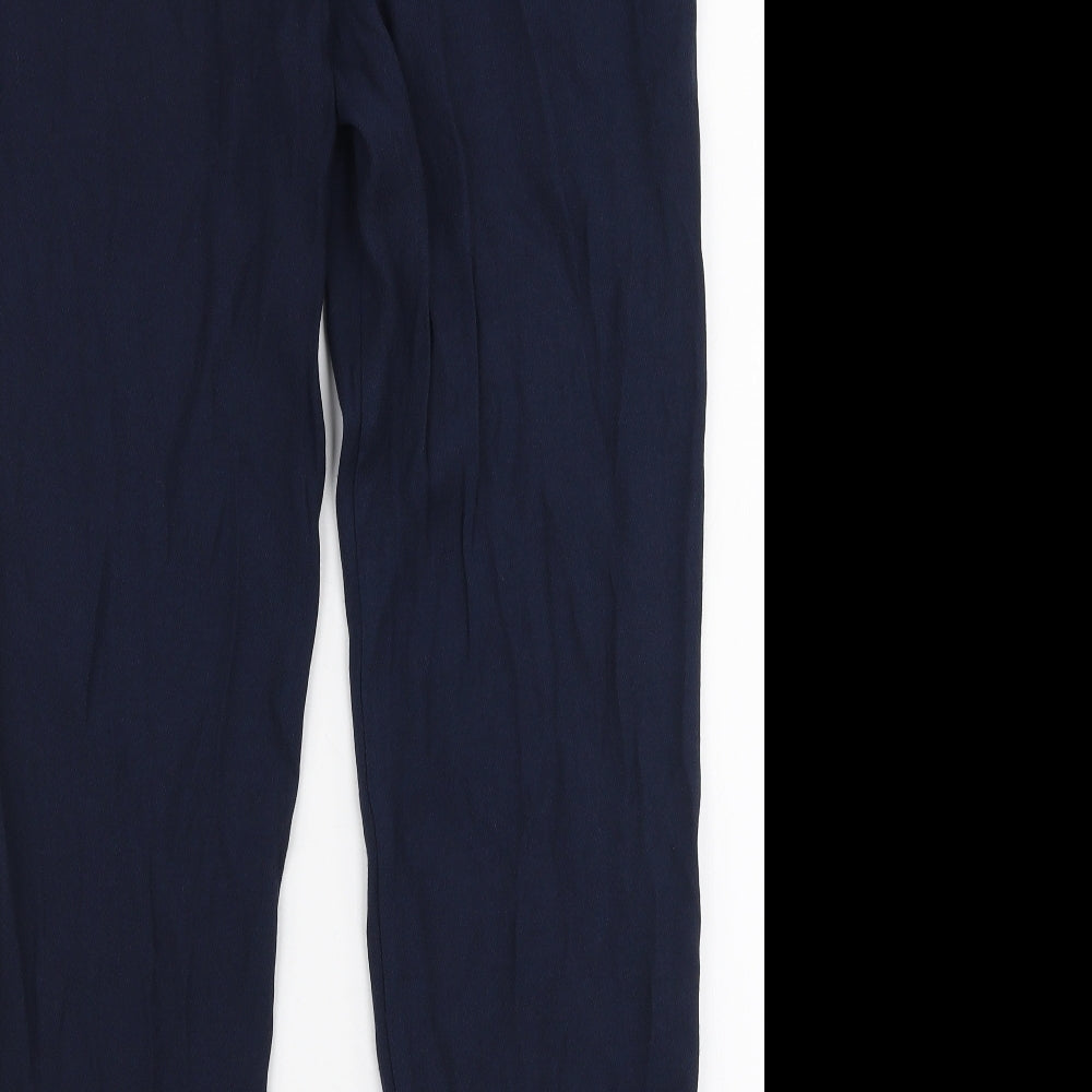 TU Womens Blue  Polyester Trousers  Size 10 L28 in Slim Zip
