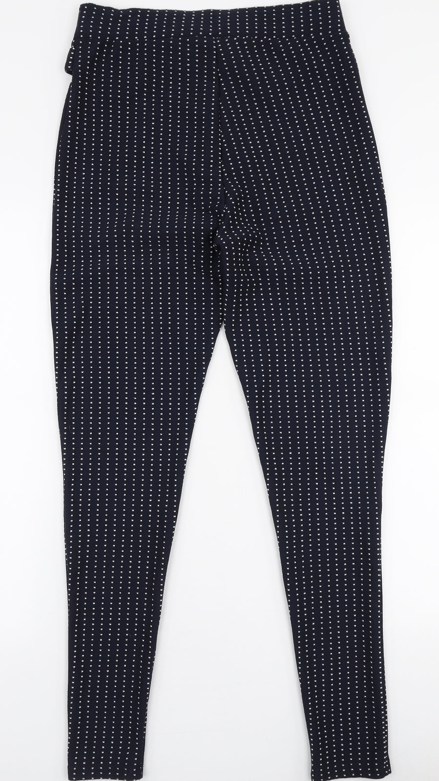 TU Womens Blue Polka Dot Polyester Capri Leggings Size 12 L29 in