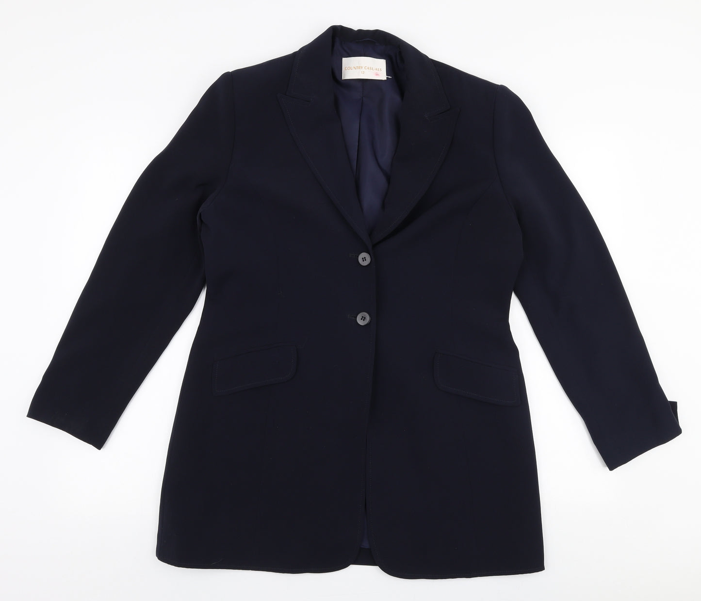 Country Casuals Womens Blue   Jacket Blazer Size 12  Button