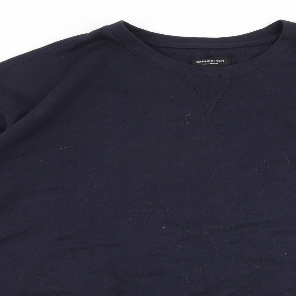 Capsule Mens Blue  Cotton Pullover Sweatshirt Size 2XL