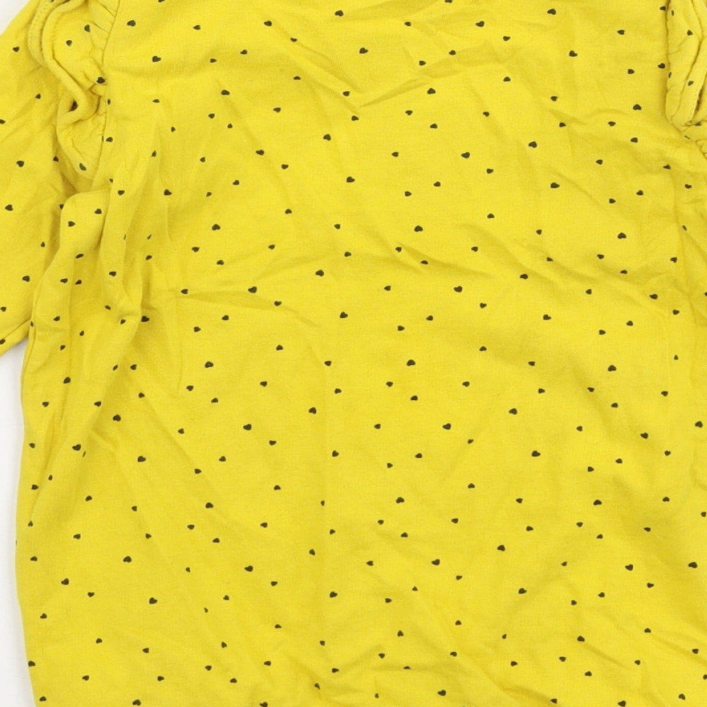 So Cute Girls Yellow Polka Dot Polyester Pullover Sweatshirt Size 2-3 Years  Snap - Bon Jour