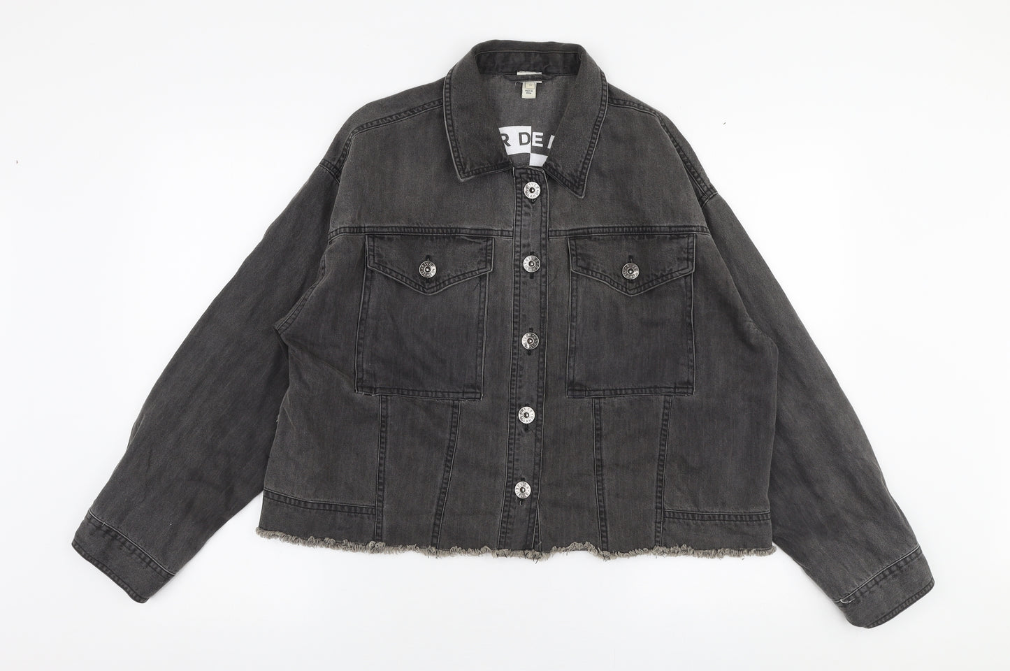River Island Mens Grey   Jacket  Size M  Button
