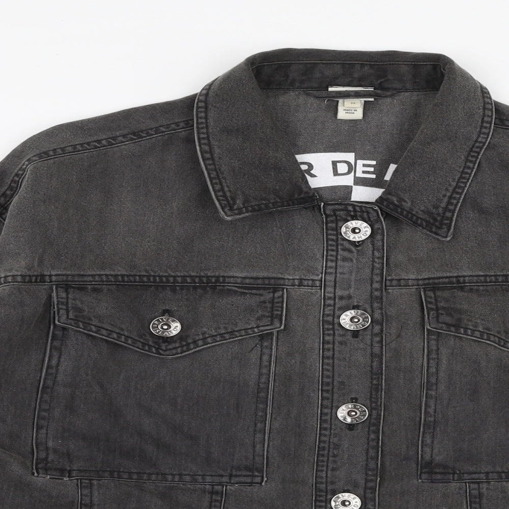 River Island Mens Grey   Jacket  Size M  Button