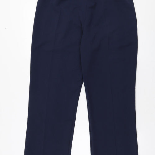 Mia Moda Womens Blue  Polyester Trousers  Size 12 L27 in Regular