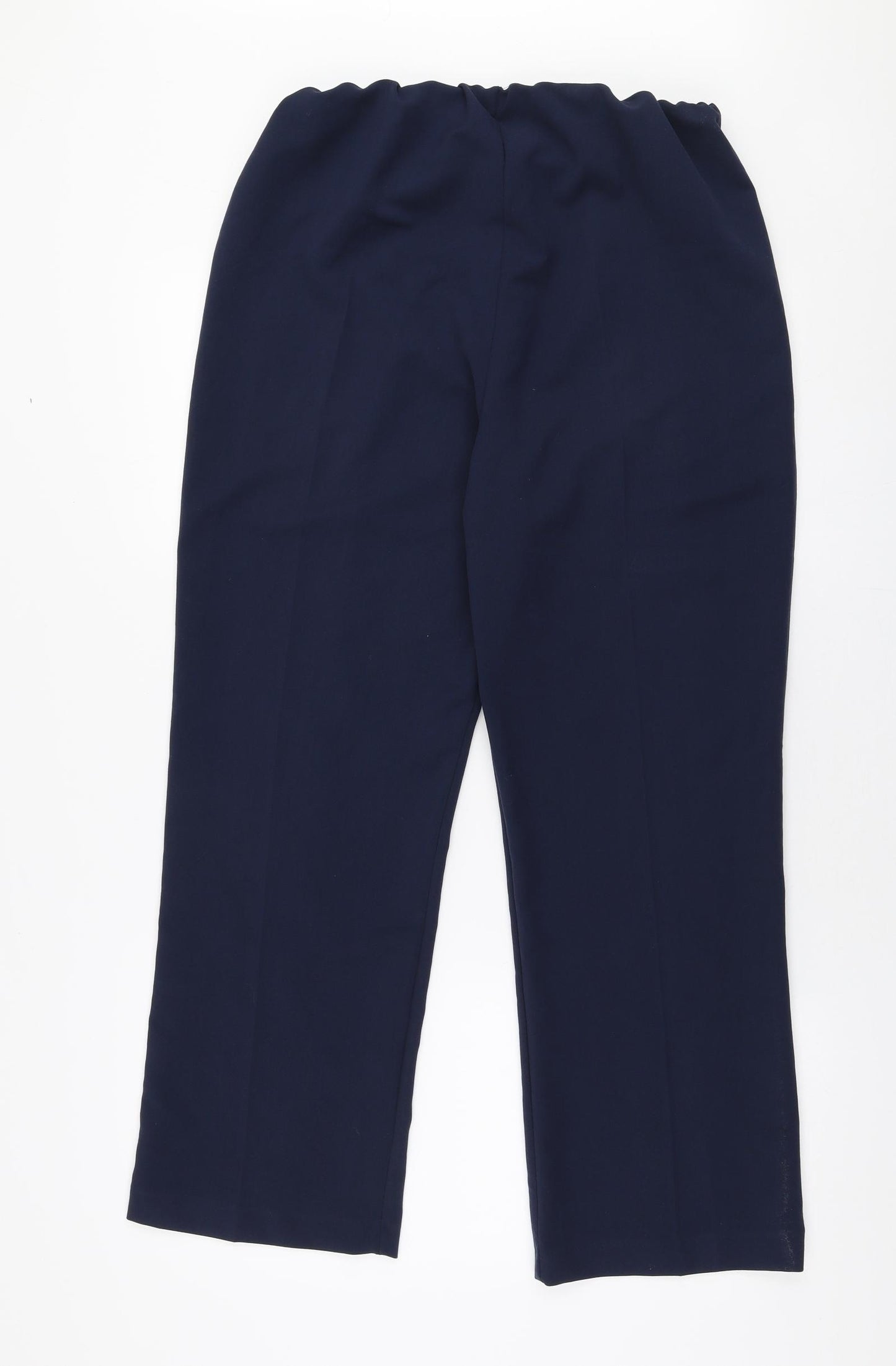 Mia Moda Womens Blue  Polyester Trousers  Size 12 L27 in Regular
