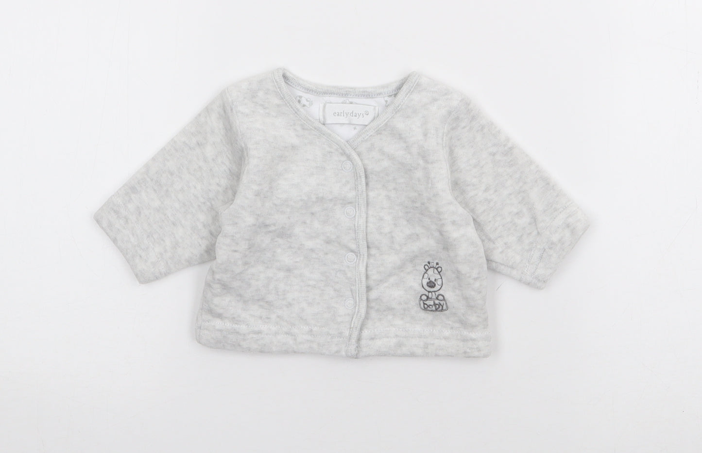 Early Days Baby Grey   Jacket  Size Newborn   Snap