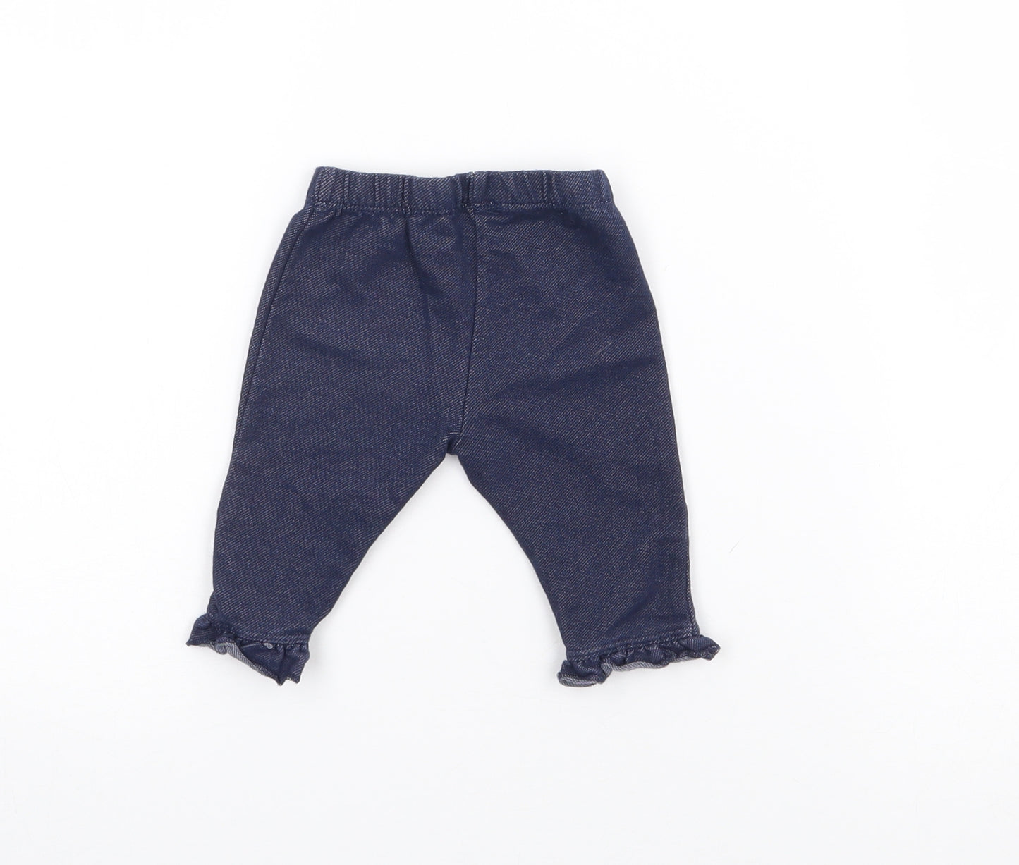 Dunnes Stores Baby Blue  Cotton Pedal Pusher Leggings Size 0-3 Months