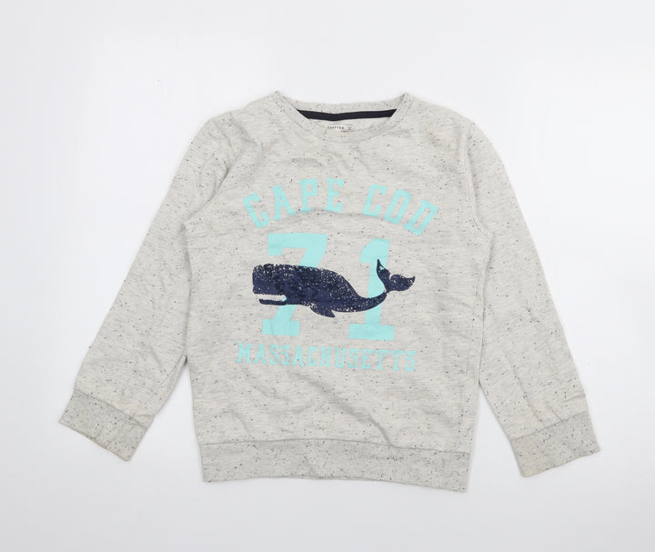 Crafted Boys Grey  Cotton Pullover Sweatshirt Size 11-12 Years